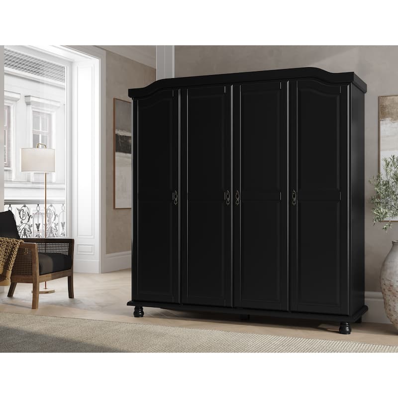 Palace Imports 100% Solid Wood Set of 4 Small Shelves for Kyle Wardrobe Armoires