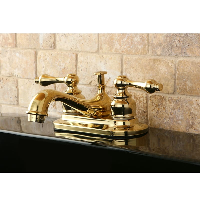 Kingston Brass Restoration Polished Brass 4-inch Center Bathroom Faucet
