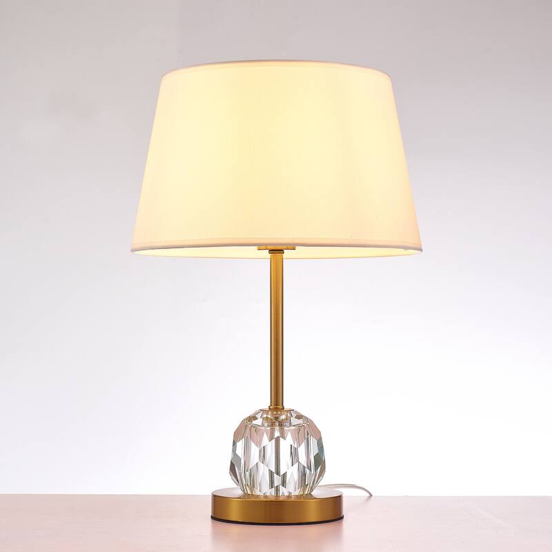 Pasargad Home Regal Collection Metal and Crystal Table Lamp Lights