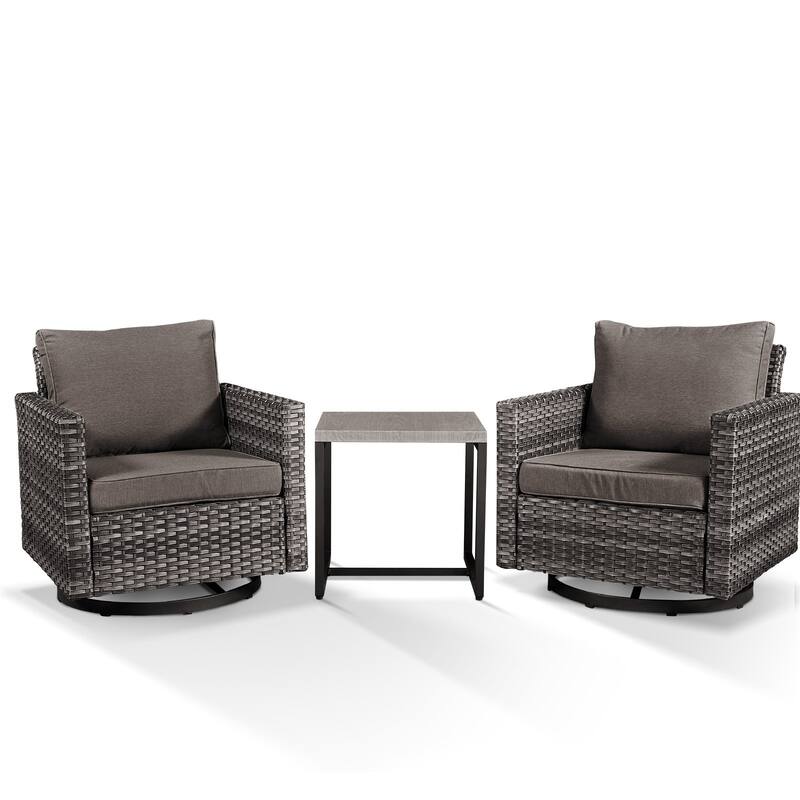 Outdoor Swivel Glider Chairs with Soft Cushion