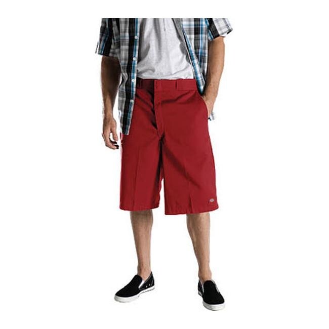 mens red dickies shorts