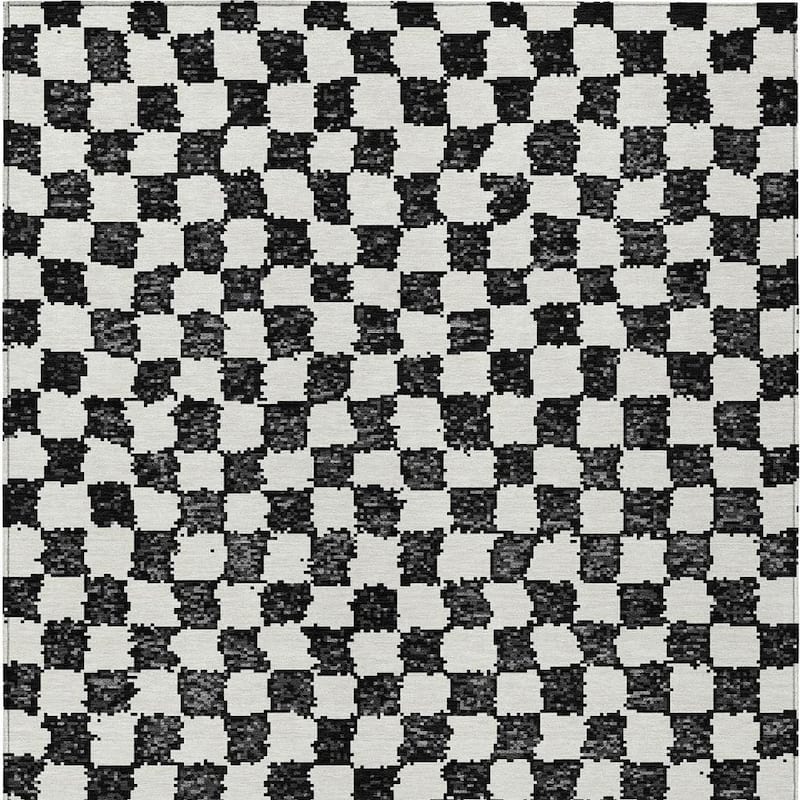 HomeRoots Geometric Transitional Rectangle Outdoor Rug