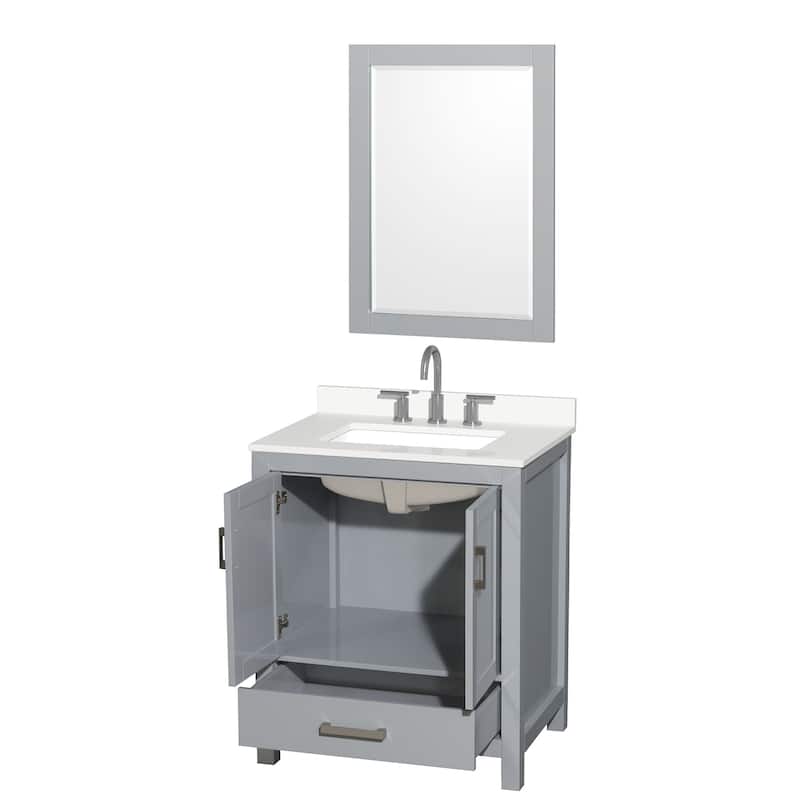 Wyndham Collection WCS141430S-QTZ-US3M24 Sheffield 30" Free Standing