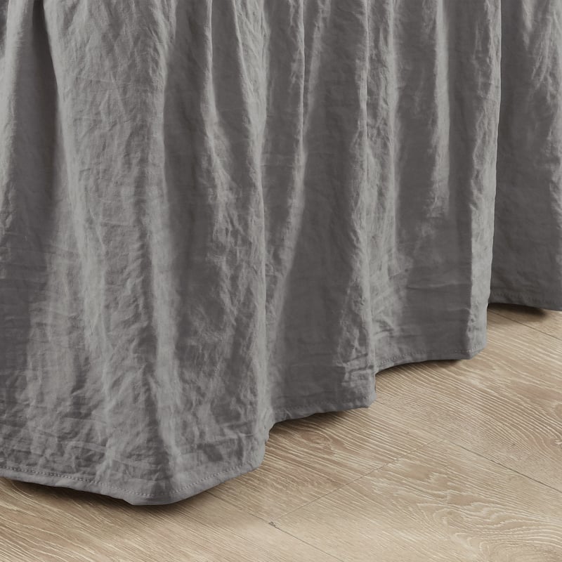 Lush Decor Ruched Ruffle Elastic Easy Wrap Around Bedskirt