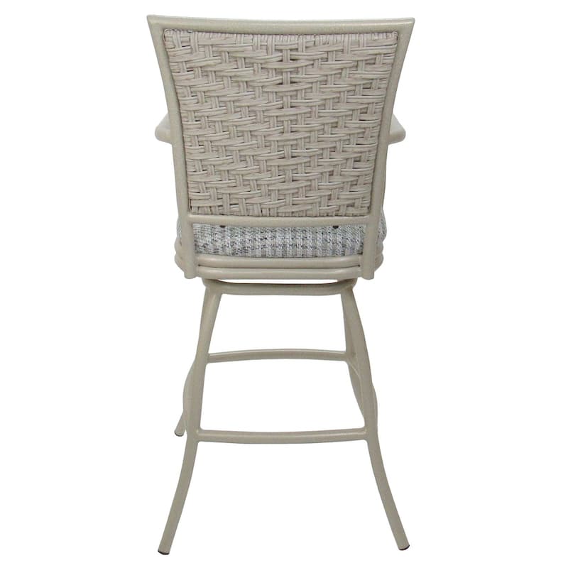Outdoor Indoor Bar Stool Counter, Bar or Extra Tall - Erin Beige Frame