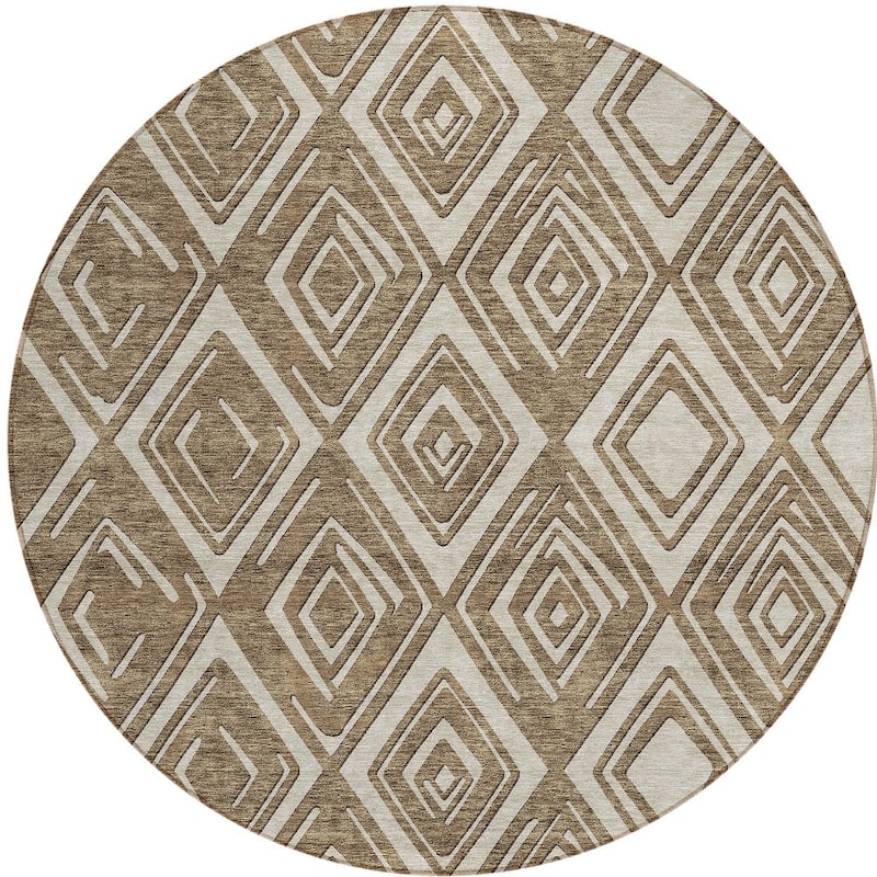 HomeRoots Geometric Transitional Rectangle Outdoor Rug
