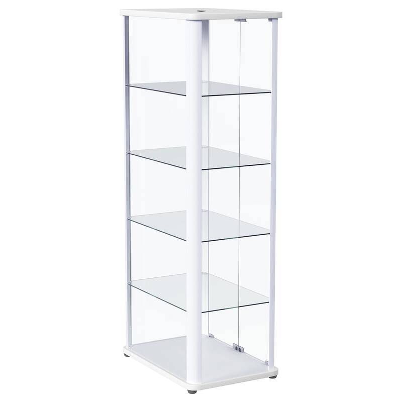 Aero 5-shelf Display Curio Cabinet with LED Lighting