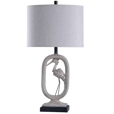 Egretta Grey Table Lamp - White Shade