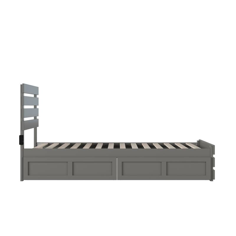Oxford Bed with Footboard and USB Turbo Charger and 2 Storage Drawers