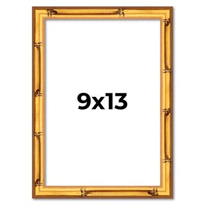 9x13 Frame Gold Bamboo Picture Frame Modern Photo Frame Includes UV Acrylic Shatter Guard Front Acid Free Foam Backing Board