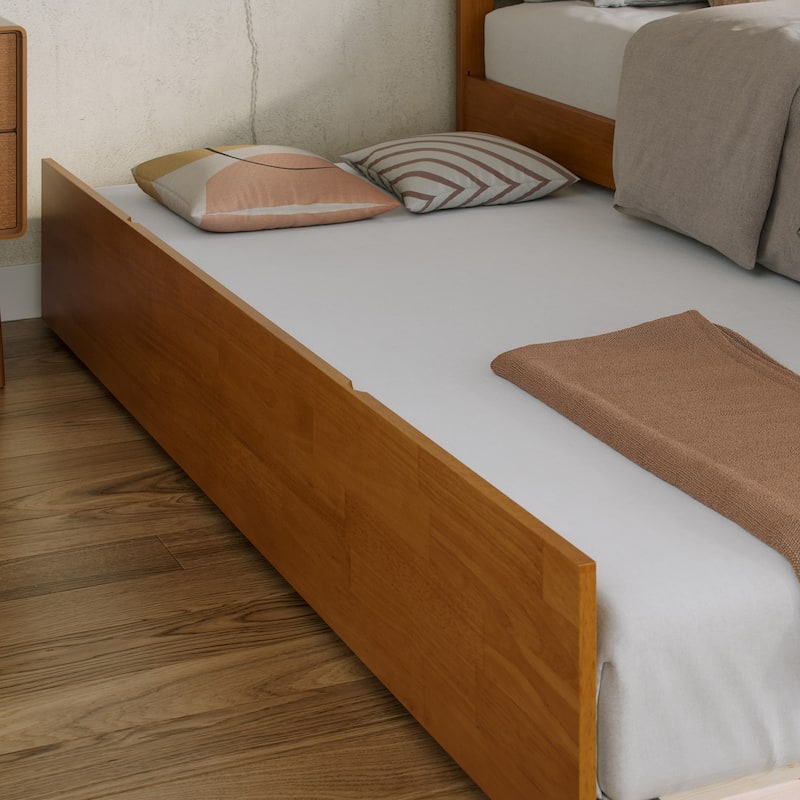 AFI Madison Platform Bed with Footboard & Twin XL Trundle