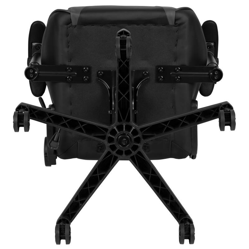 Racing Gaming Ergonomic Chair with Fully Reclining Back in Red LeatherSoft