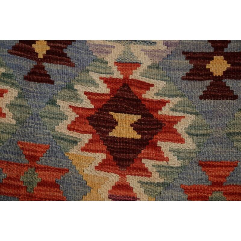 Kilim Oriental Large Rug Flatweave Tribal Wool Carpet - 9'10"x 16'3"