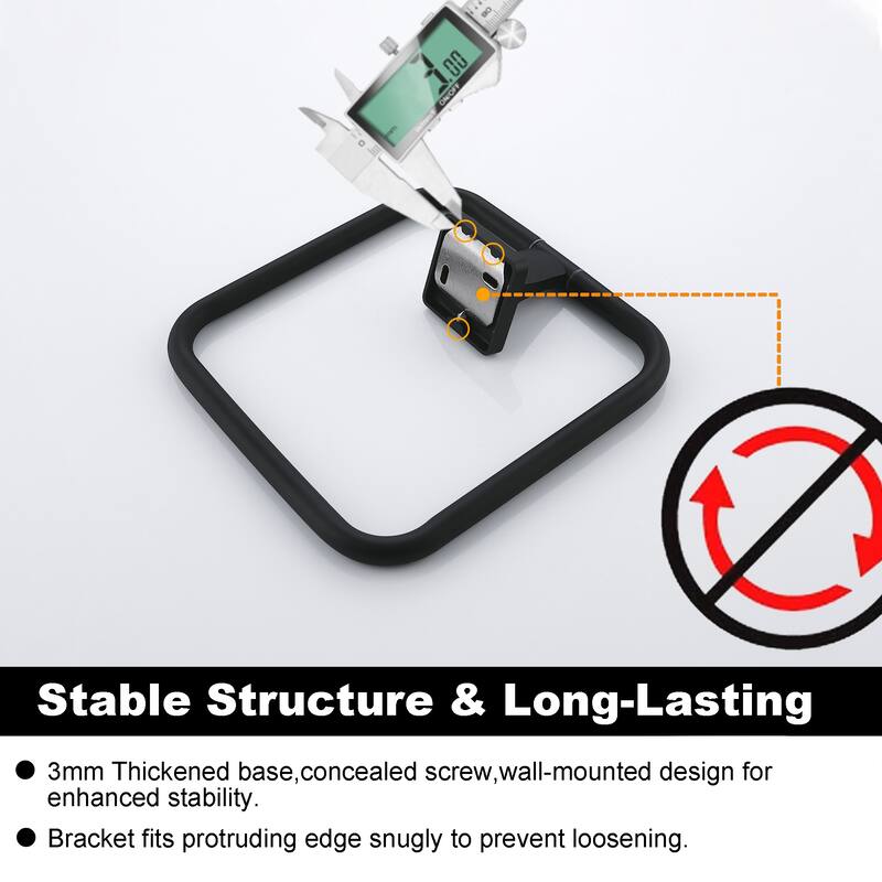 Wall Mounted 7in Towel Ring Rustproof Hand Towel Holder