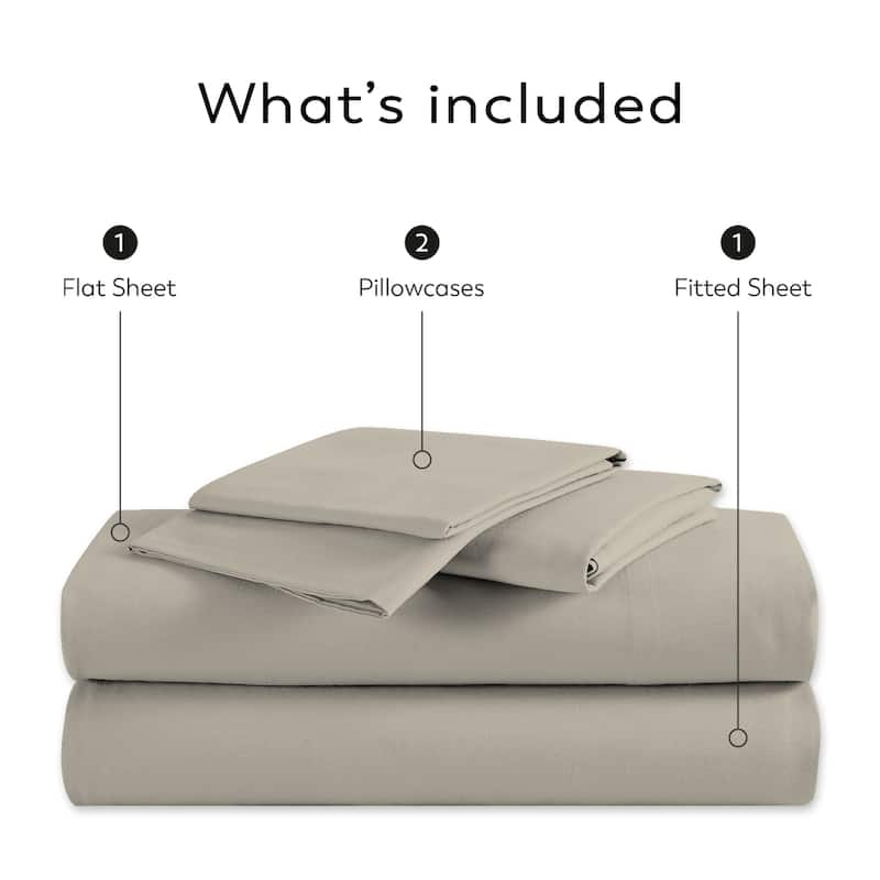 Color Sense 1200TC Premium Cotton-Blend Wrinkle-Resistant Sheet Set