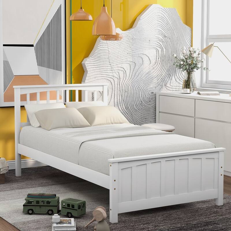 Wood Platform Bed Twin size Platform Bed