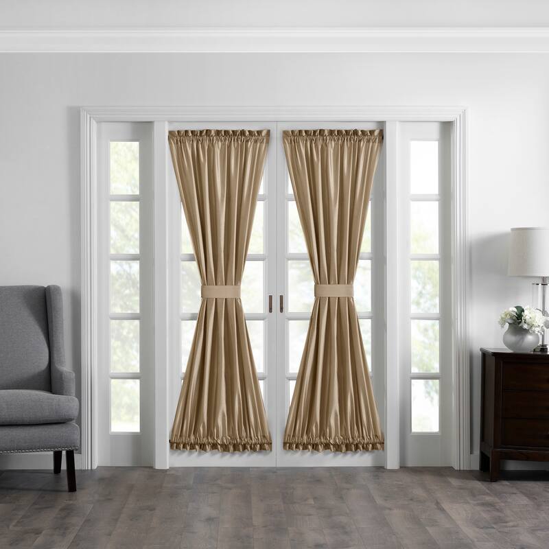Gracewood Hollow Ford Faux Silk French Door Window Panel