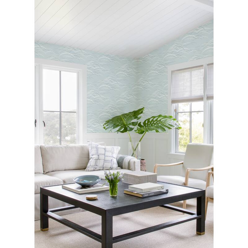 A-Street Prints Kasia Sky Blue Abstract Wallpaper