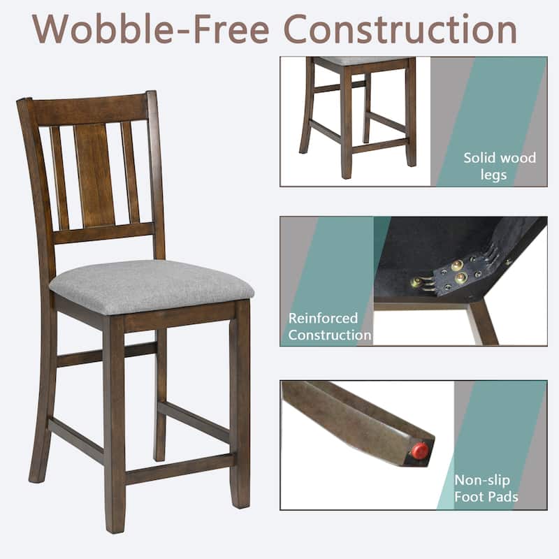 Dining Room Furniture Counter Height Chairs Set of 4, Kitchen Chair with Padded Seat, Upholstered Side Chair for Dining Room