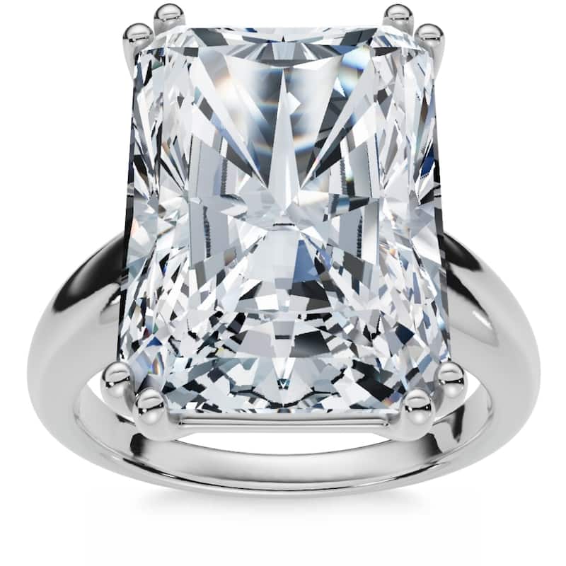 Certified 11Ct Radiant Cut Diamond Engagement Ring Gold Lab Grown