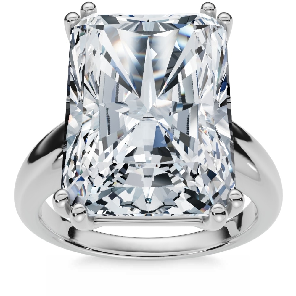 Bliss Diamond Certified 7Ct Radiant Cut Diamond Engagement Ring Gold Lab Grown
