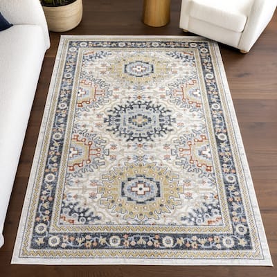 Nuloom Bonia Traditional Medallion Machine Washable Area Rug