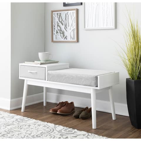 Carson Carrington Phoebe Upholstered Bench with Pull-Out Drawer