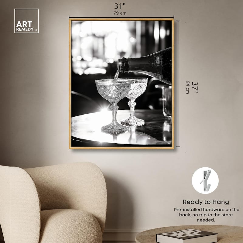 Sparkling in Monochrome I Canvas by Art Remedy