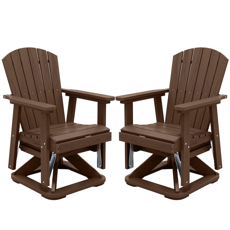 HDPE Adirondack Swivel Glider, Outdoor Patio Chair