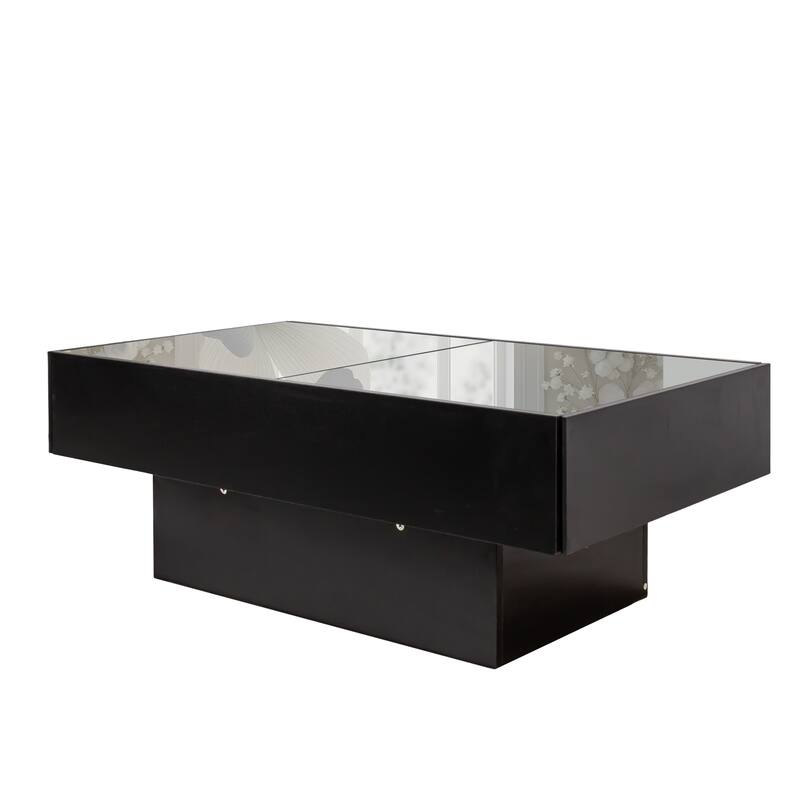 GDF Studio - Belle Modern Coffee Table with Sliding Tabletop and Hidden Storage Compartment