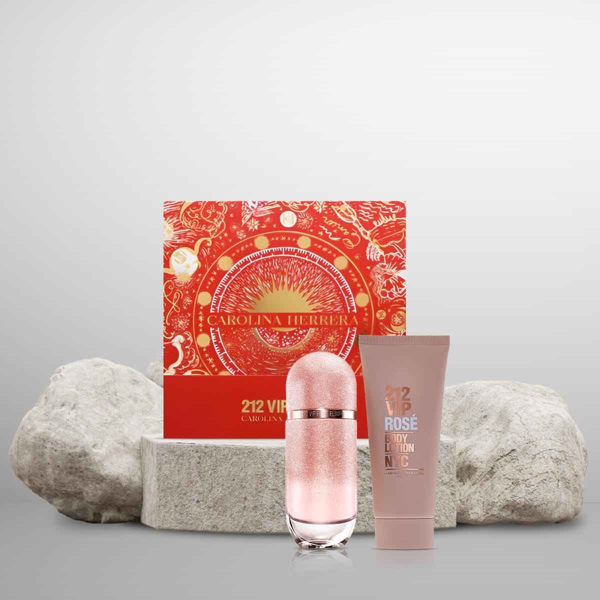 CAROLINA HERRERA 212 VIP Rose Women 2 Piece Gift Set with Eau de