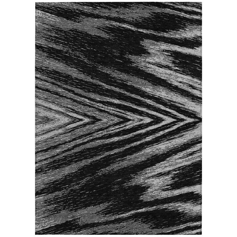 HomeRoots Abstract Transitional Rectangle Outdoor Rug