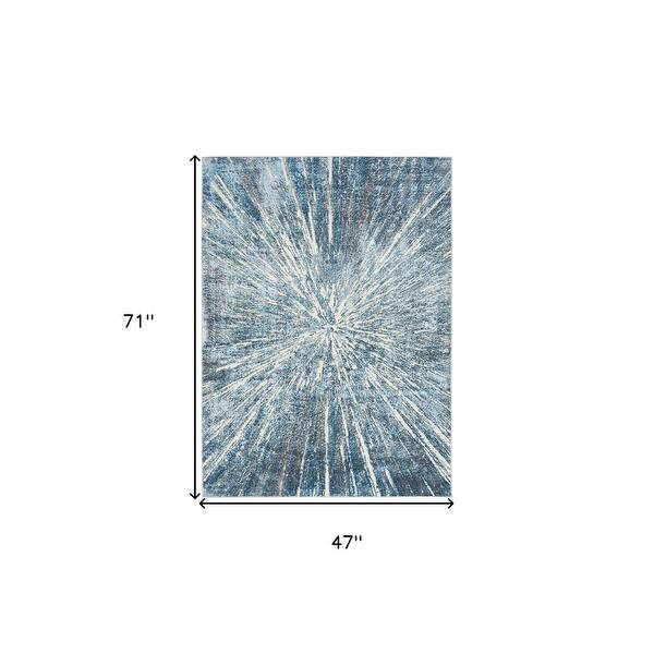 Modern Style Rectangle Rug with Abstract Pattern - 71' X '47' X '0.25 ...