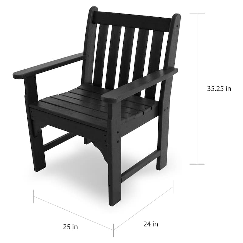 POLYWOOD Traditional Poly Resin Vineyard Outdoor Arm Chair