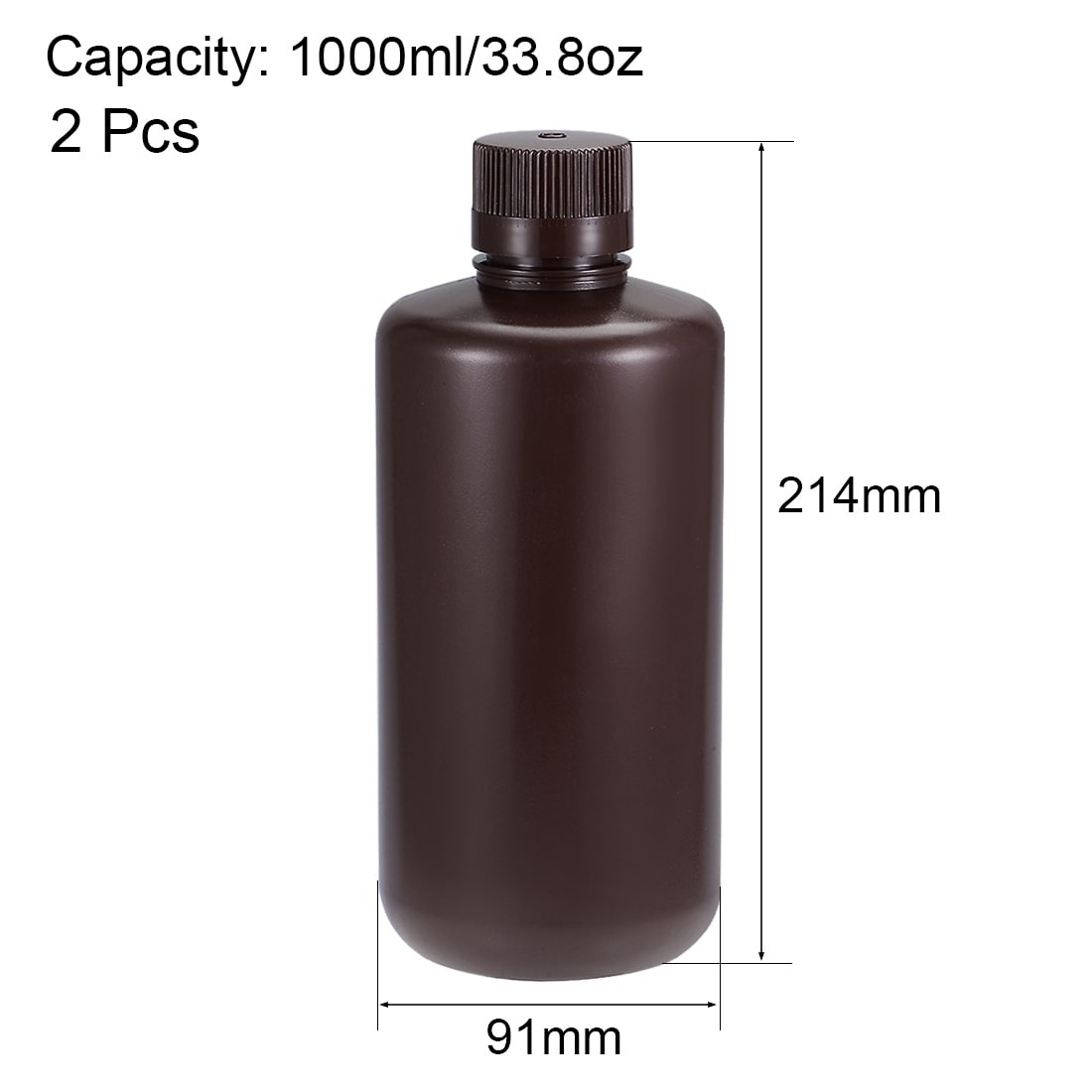 Plastic Reagent Bottle Sample Sealing Liquid Storage Container 2pcs - Brown  - Bed Bath & Beyond - 37246508