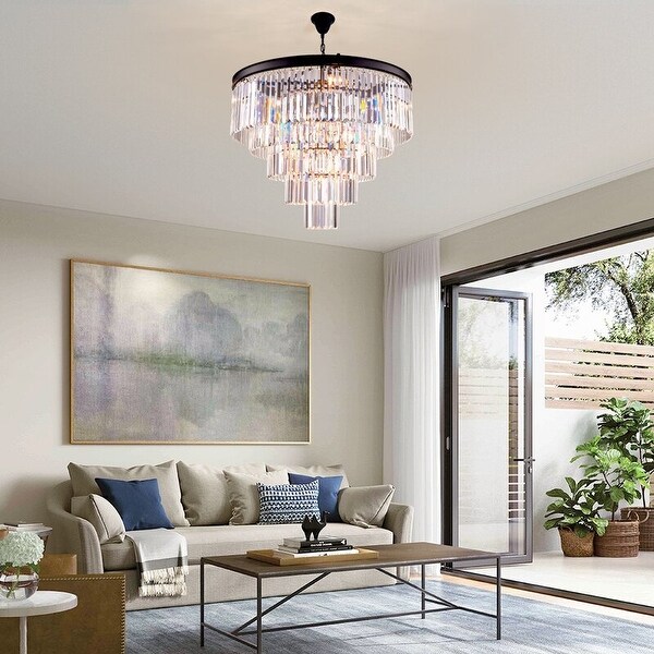 Maxax 12 - Light Unique Tiered Chandelier with Crystal Maxax 12 - Light Unique Tiered Chandelier with Crystal