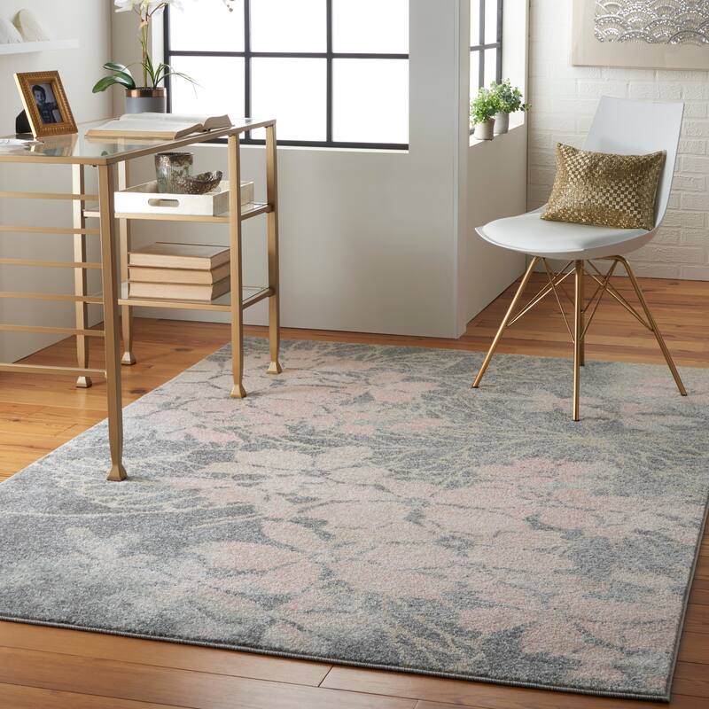 Nourison Tranquil Contemporary Abstract Floral Area Rug