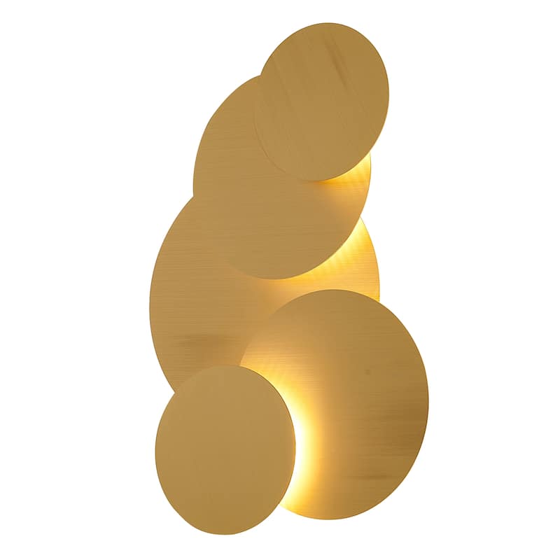 3-Light Brass LED Wall Sconce