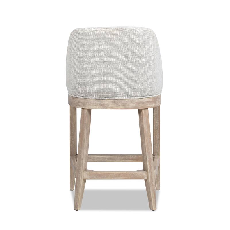 Coastal Curved Back Upholstered Counter Stool