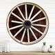 preview thumbnail 7 of 7, Designart 'Country Wagon Wheel on Wooden Wall Clock' Oversized Farmhouse Wall CLock
