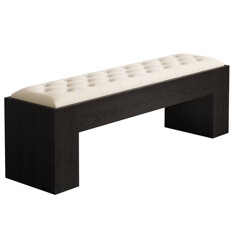 55" Upholstered Dining Bench, Long Table Seat for Living Room