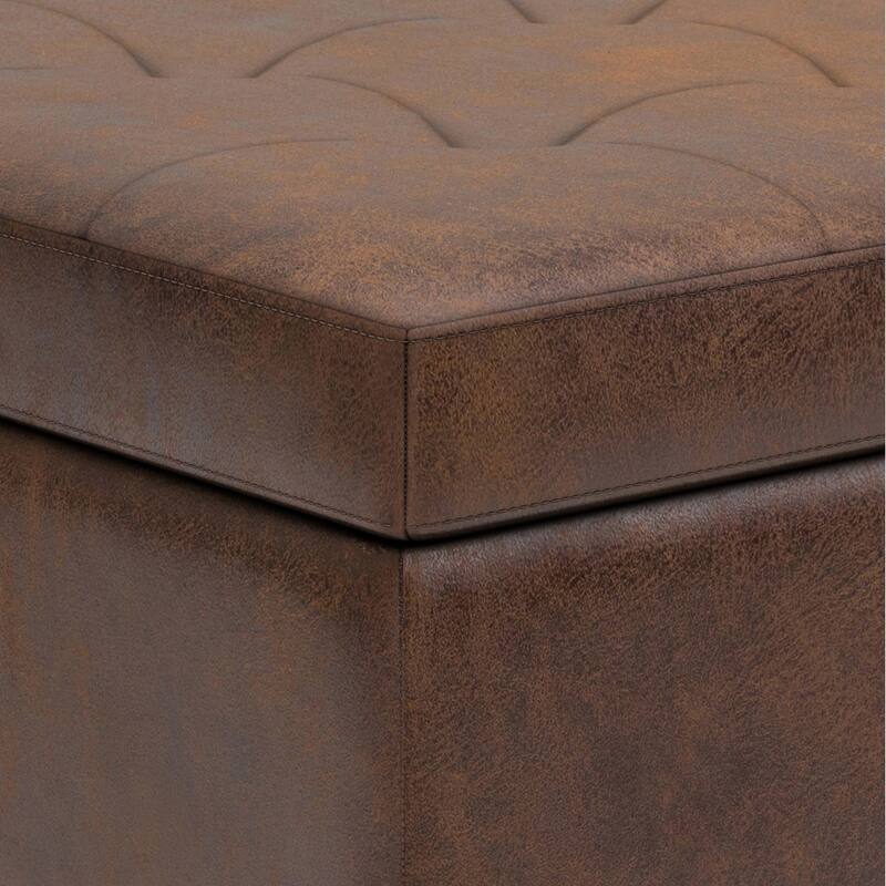 WYNDENHALL Blanchette Mid Century Modern Storage Ottoman
