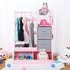 preview thumbnail 9 of 10, Kids Dress up Storage with Mirror and Storage Bin - 18.7"D x 32.3"W x 45.3"H