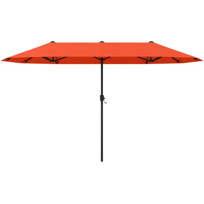 Gymax 13 FT Double-sided Patio Umbrella Outdoor Large Twin Size