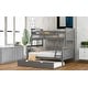 preview thumbnail 6 of 16, Twin over Full Bunk Bed with Ladder, Twin Trundle, and Full-Length Guardrail - Sturdy Pine Wood Construction