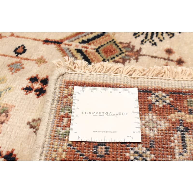 ECARPETGALLERY Hand-knotted Jules Sultane Cream Wool Rug - 2'6 x 7'11