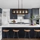 preview thumbnail 3 of 21, 5-Light Mid-Century Modern Industrial Linear Kitchen Island Pendant Vintage Rectangle Glass Chandelier