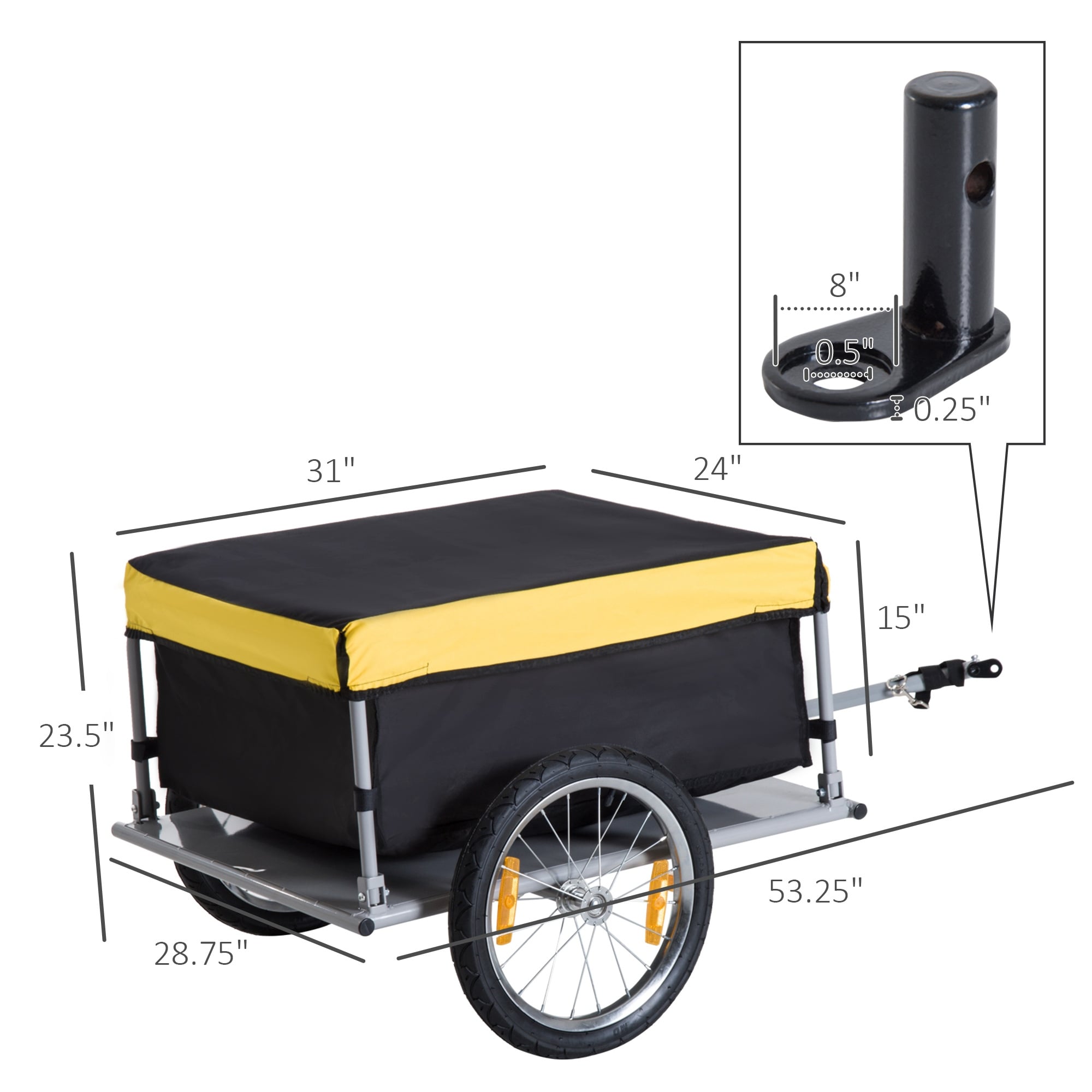 Heavy duty bicycle online cargo trailer