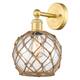 Option Clear Glass with Brown Rope / Satin Gold
