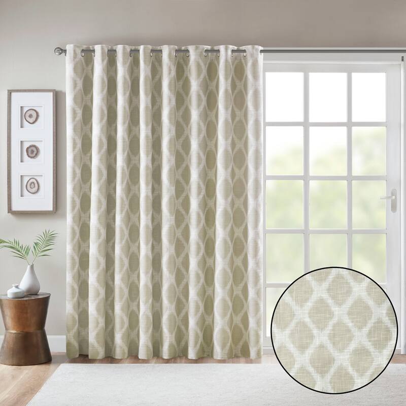 Printed Ikat Blackout Patio Curtain(Only 1 Pc Panel)